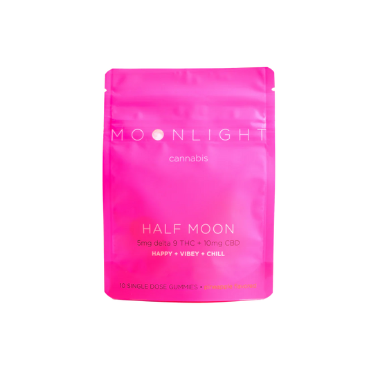 Gomas de Uso Diário – THC 5mg + CBD 10mg | Moonlight Half Moon